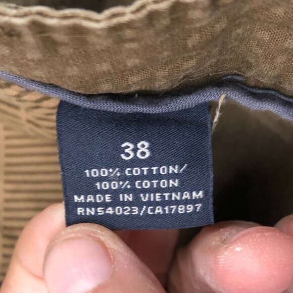 Old Navy Surplus Men Shorts Size 38 Chino Dotted Classic Casual Flat Front Brown - Picture 4 of 11